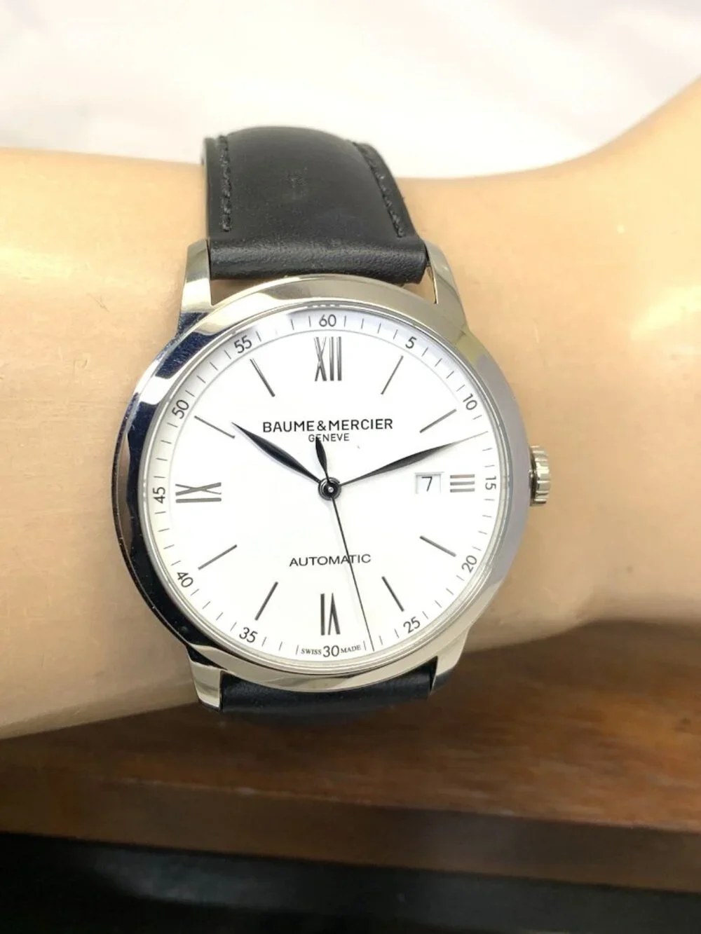 Baume & Mercier Men's Watch M0A10332 Classima Swiss Automatic White Dial 42mm